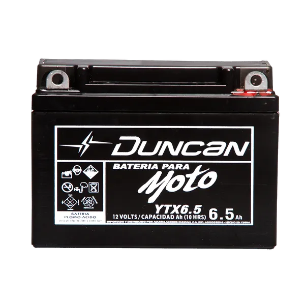 Batería de Moto Duncan Modelo YTX6.5 AGM